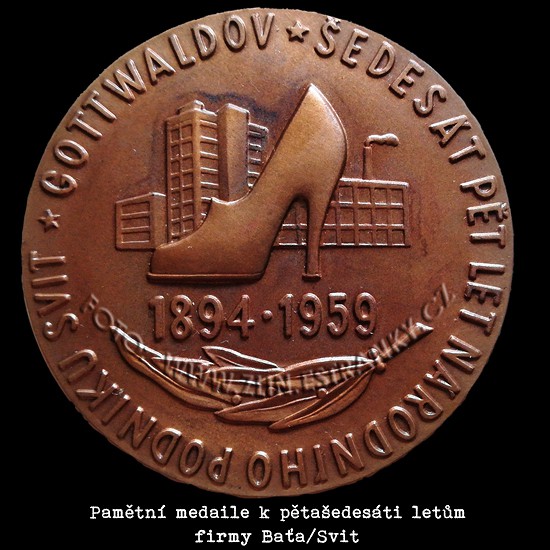 Pamětní medaile k 65ti letům fy. Baťa/Svit
